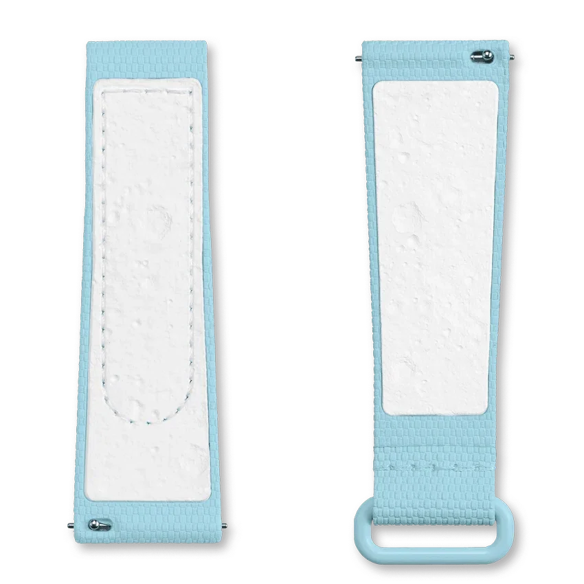 Moonswatch Light Blue/White Rubber