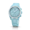 Moonswatch Light Blue/White Rubber