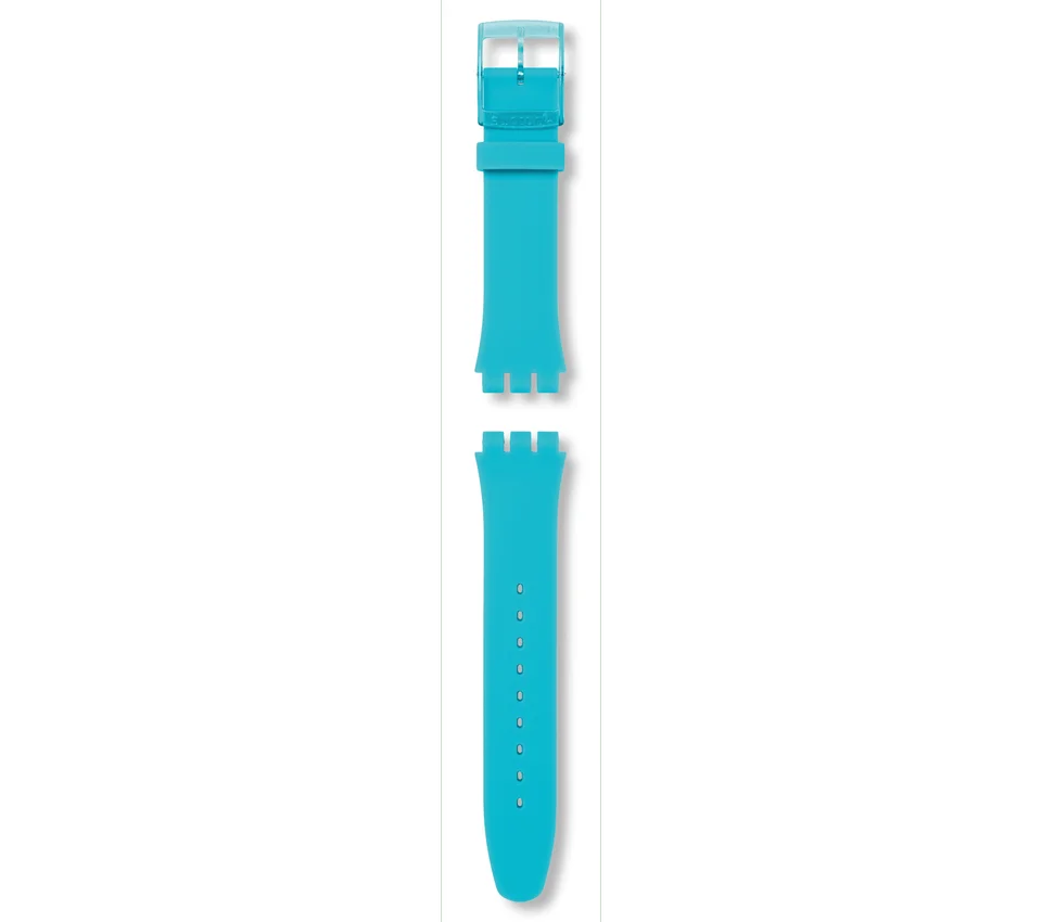 New Gent Blue Turquoise Silicone Strap