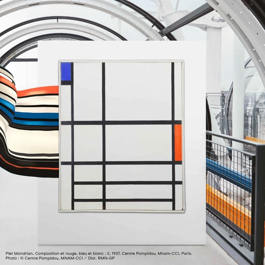 Red, Blue and White, by Piet Mondrian